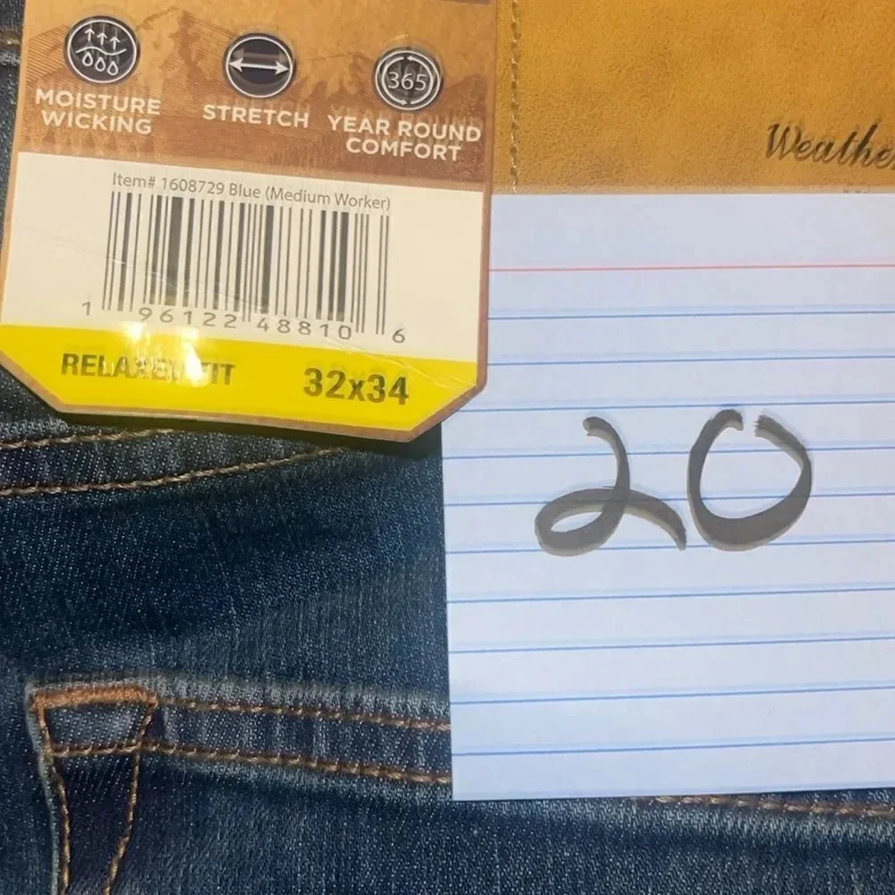 Weatherproof Vintage Men's Stretch Relaxed Fit Regular Jeans  Size 32x34